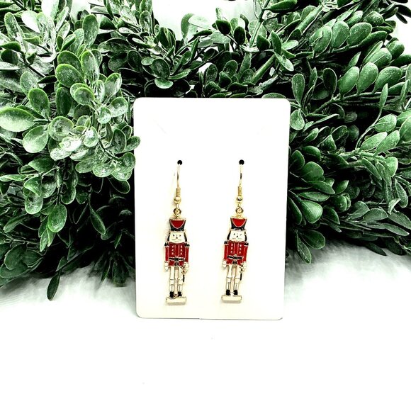 Nutcracker Soldier Dangle Earrings - Picture 5 of 5